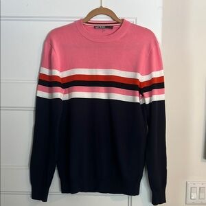Mr. Turk Pink and Dark Navy Crewneck Sweater